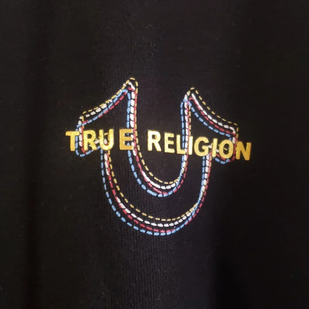 True Religion Men's Horseshoe Full-Zip Hoodie Black Size XL New‎ with Tags
